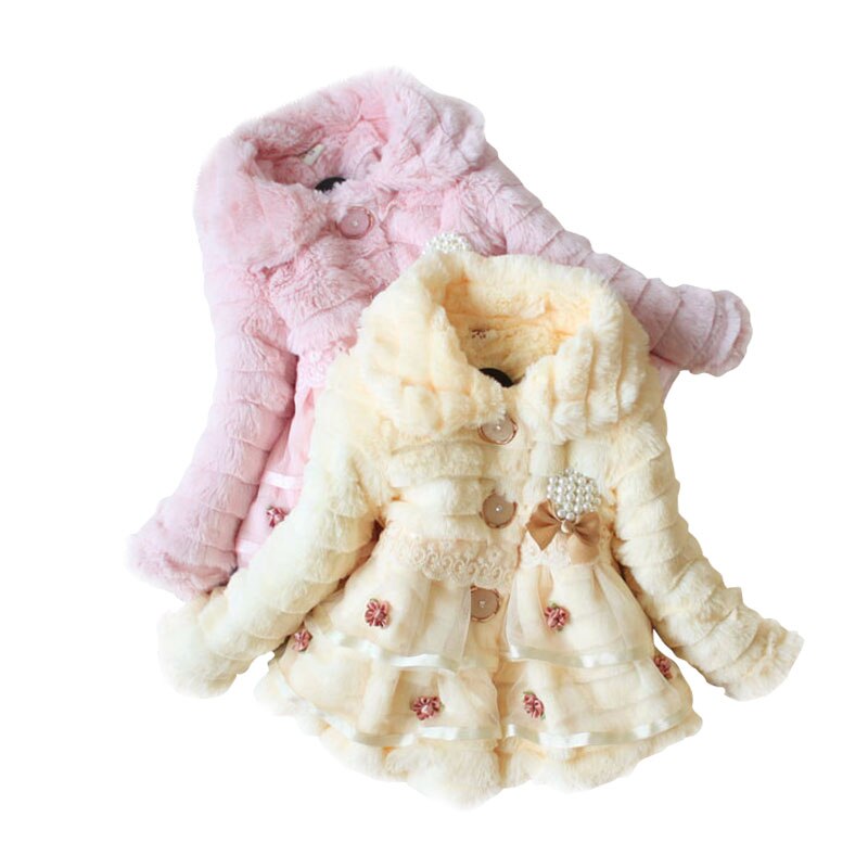 Winter Herfst Bovenkleding Faux Fur Kleding Meisjes Jassen Kinderen Jas