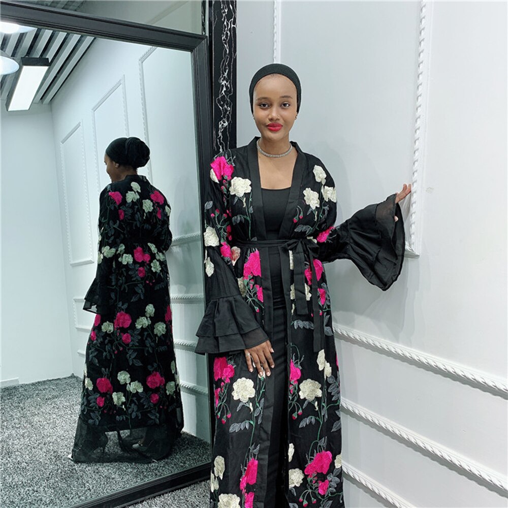 Abaya Kimono Vest Moslim Hijab Jurk Kaftan Dubai Caftan Turkse Islamitische Kleding Saudi Arabië Afrikaanse Jurken Voor Vrouwen Vae