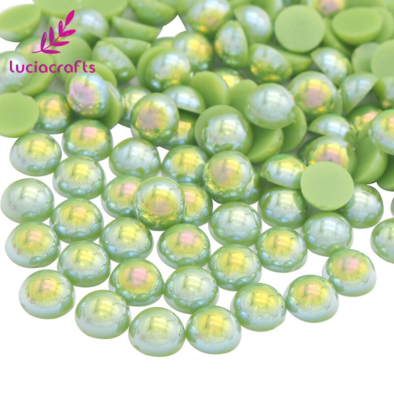 ! 5mm veelkleurige abs imitatie parels kralen halfronde parel nagelkunst telefoon schoenen accessoires 500 stuks  f0108: Groente