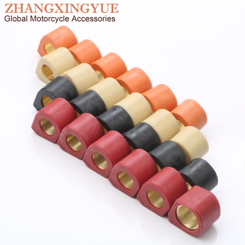 6pc rendimiento variador pesos para rodillos 9 gramos 11,5 gramos 13gram 14gram 21x17mm para Piaggio X7 X8 X9 200 MP3 Yourban 250 300 Xevo