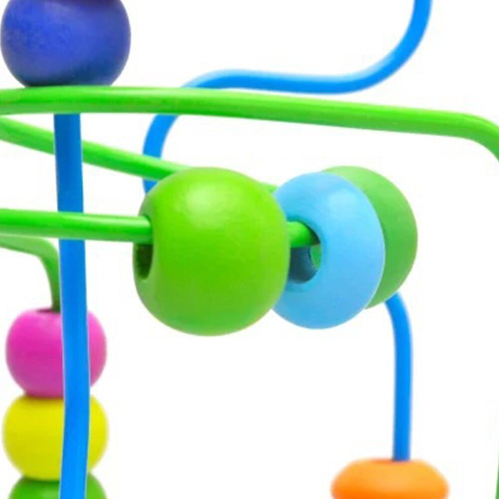 Mini Pre School Speelgoed Draagbare Educatief Rond Kralen Wire Maze Meisje Jongen Kids