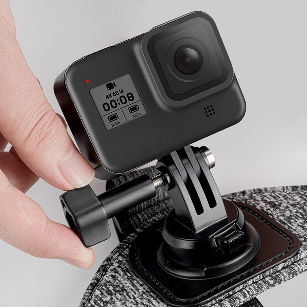TELESIN-Arnés con correa para el pecho y la cabeza, montaje frontal y trasero, antideslizante, fuerte elasticidad, para GoPro Hero 10, 9, 8, 7, Osmo Action Insta360