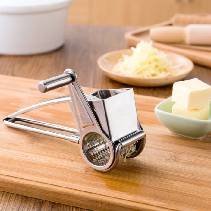 Kaas Rasp Hand Aangezwengeld Rotary Kaas Raspen Gember Chocolade Cutter Met Rvs Drum Keuken Accessoires