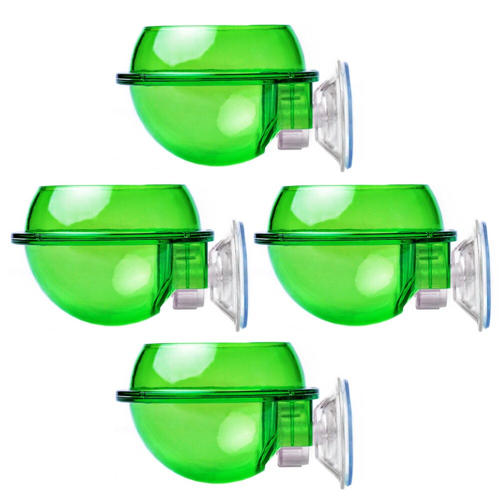 4Pcs Reptile Feeder with Suction Cup Lizard Wall Hanging Feeder Anti-Escape Bowl