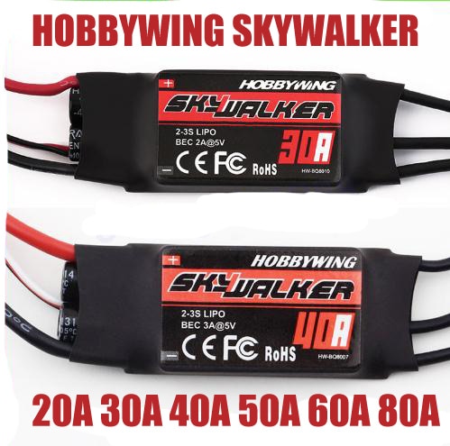 Hobbywing SkyWalker 20A 40A 50A 60A 80A RC Brushless ESC Speed Controller With UBEC