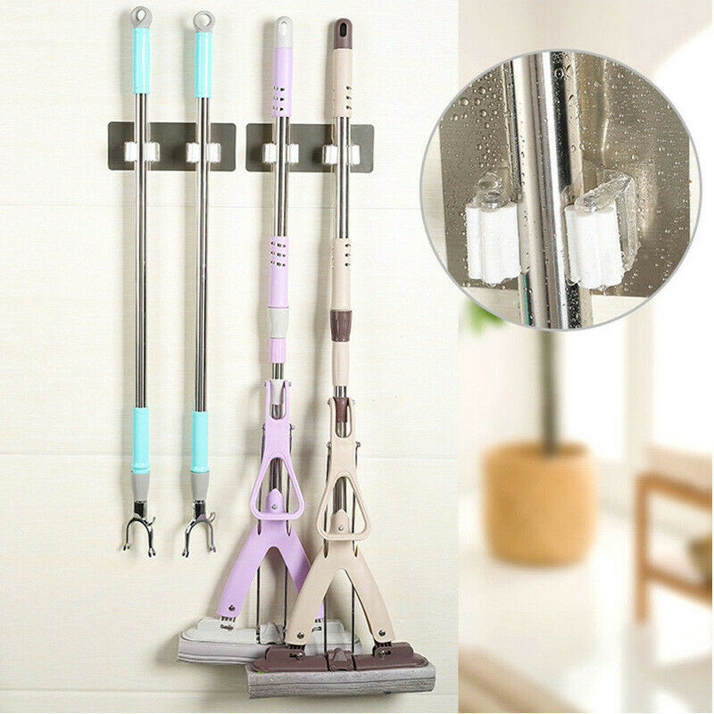 Magical Wall Mounted Mop Organizer Holder Brush Broom Hanger Storage Rack for crochet pour balais murales