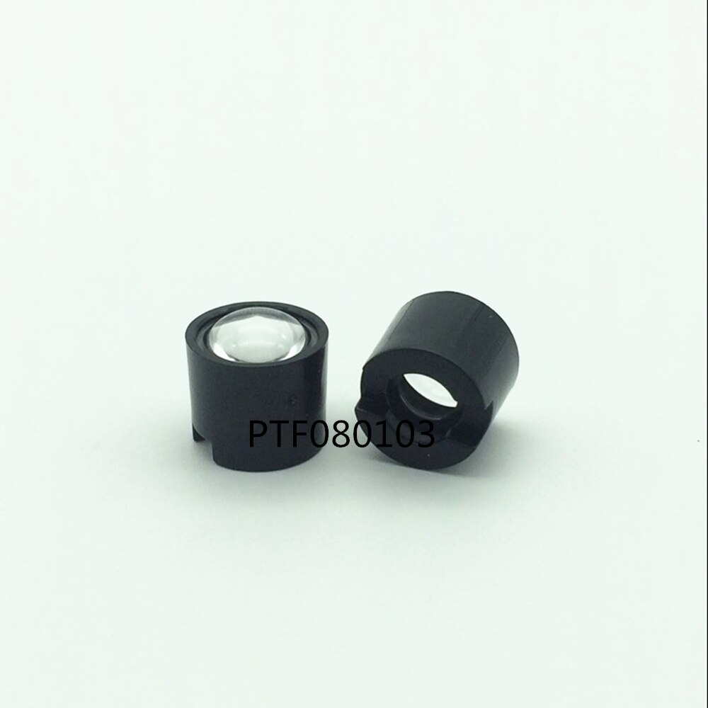 10 Uds IR 1W 3W lente LED de alta potencia 14,5mm 16mm 10 grados 60 grados 90 grados len con soporte negro para IR CCTV DIY