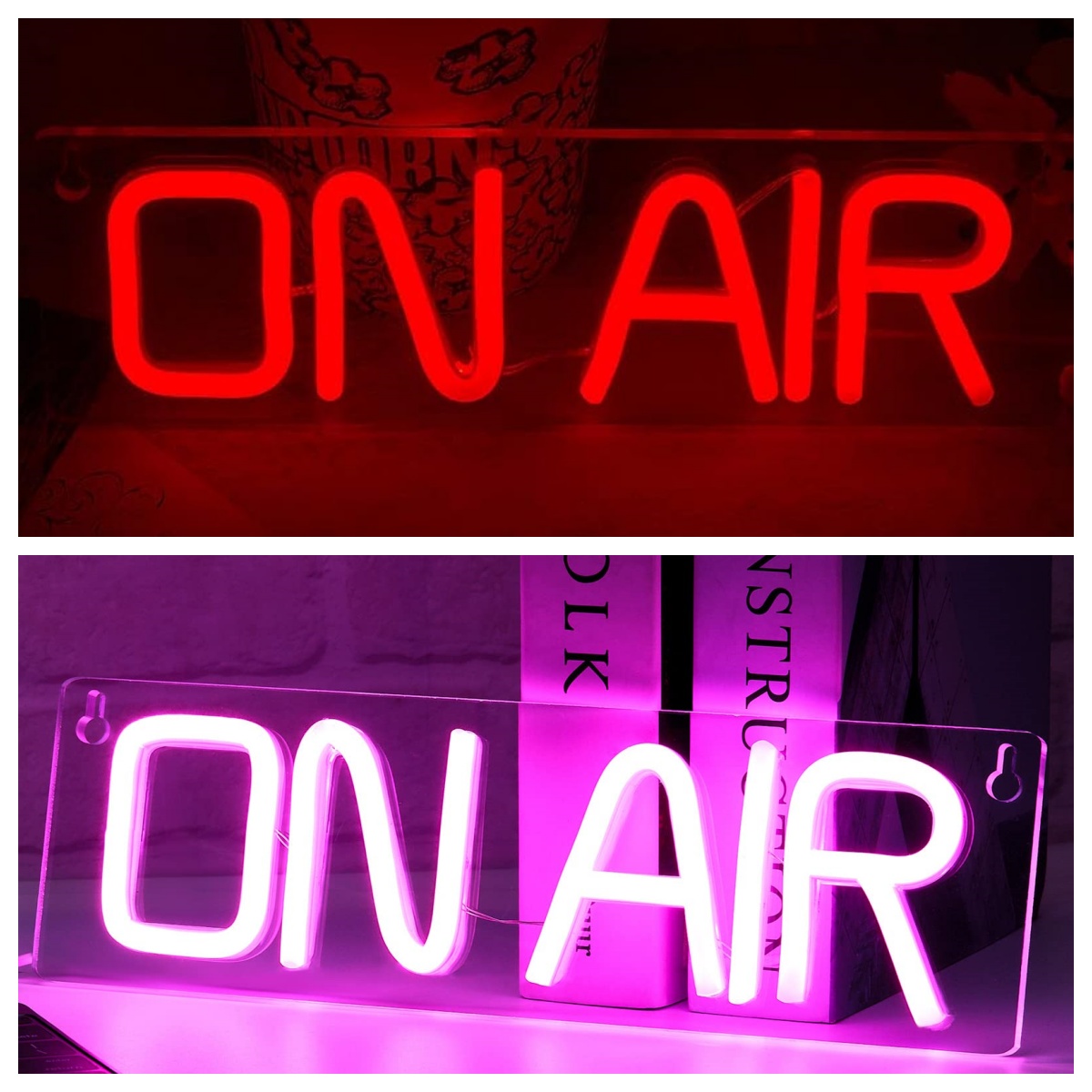 On air neonskilt, led neonlysskilt, egnet til festvægdekoration, usb-drevet egnet til soveværelsesdekoration, gft'er: Hvid