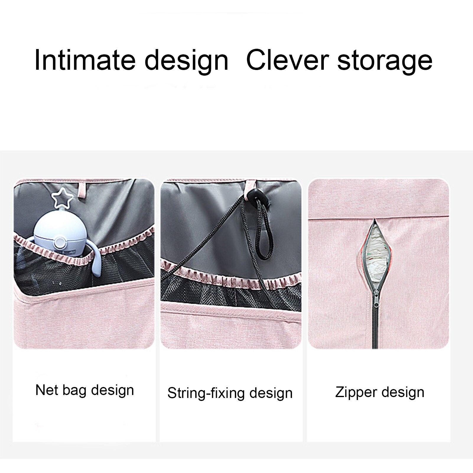 Nursery Organizer and Baby Diaper Caddy Baby Crib Diapers Stacker