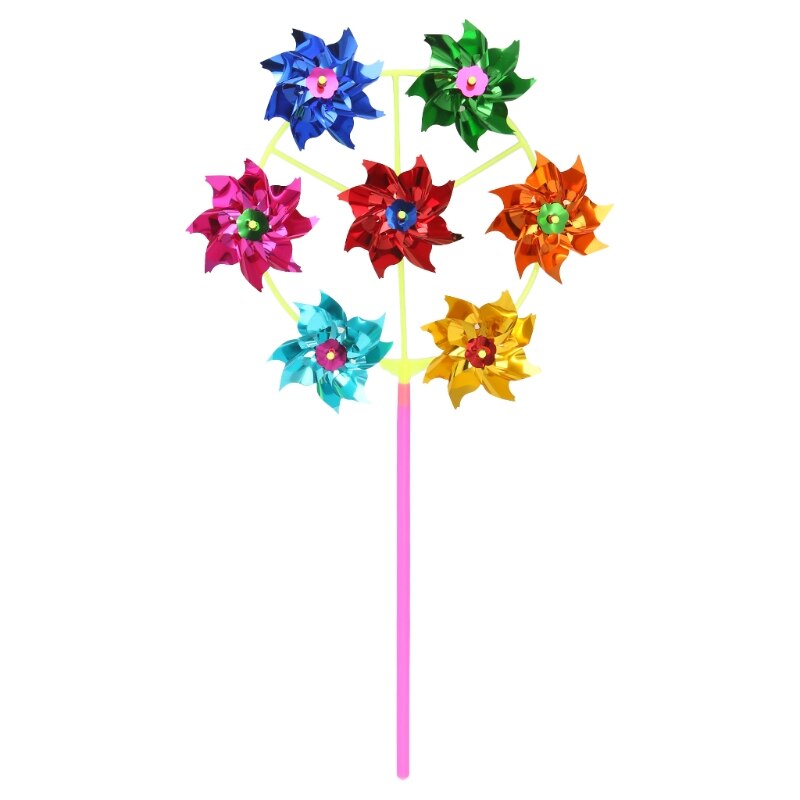Hbb Kleurrijke Diy Pailletten Windmolen Wind Spinner Huis Tuin Yard Decoratie Kinderen Speelgoed