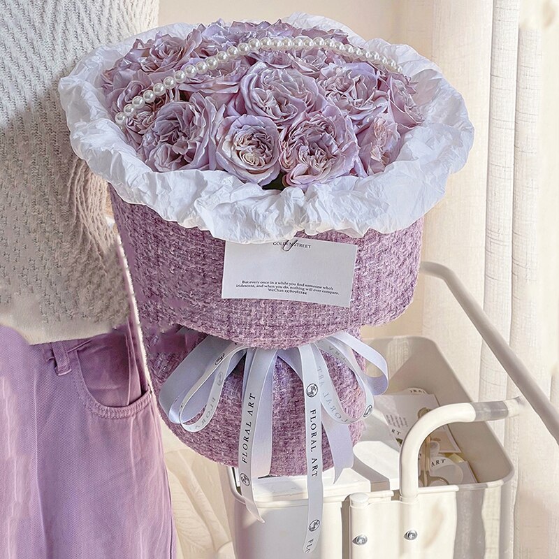 1.5 Meters Luxury Style Fabric Wrapping Cloth for Flower Bouquet Packaging Handmade Diy Material