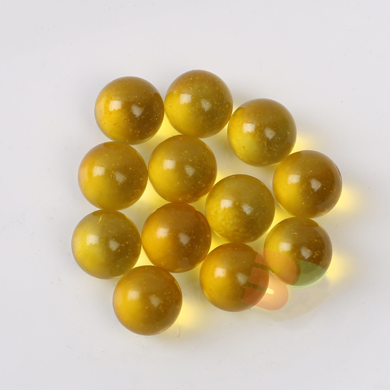 22Mm Glazen Knikkers Ballen Flipperkast Charms Clear Thuis Aquarium Decoratie Vaas Aquarium Speelgoed Voor Kids 10Pcs: YELLOW