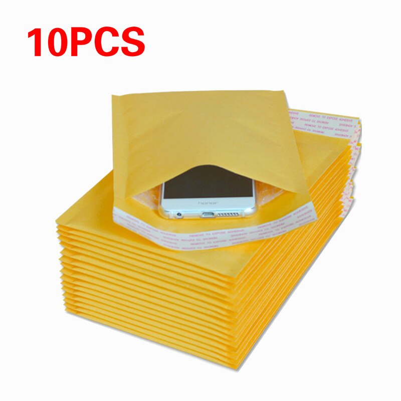 10pc/ parti kraftpapir boble kuverter poser polstret mailers kuvert med boble mailing emballage pose opbevaring