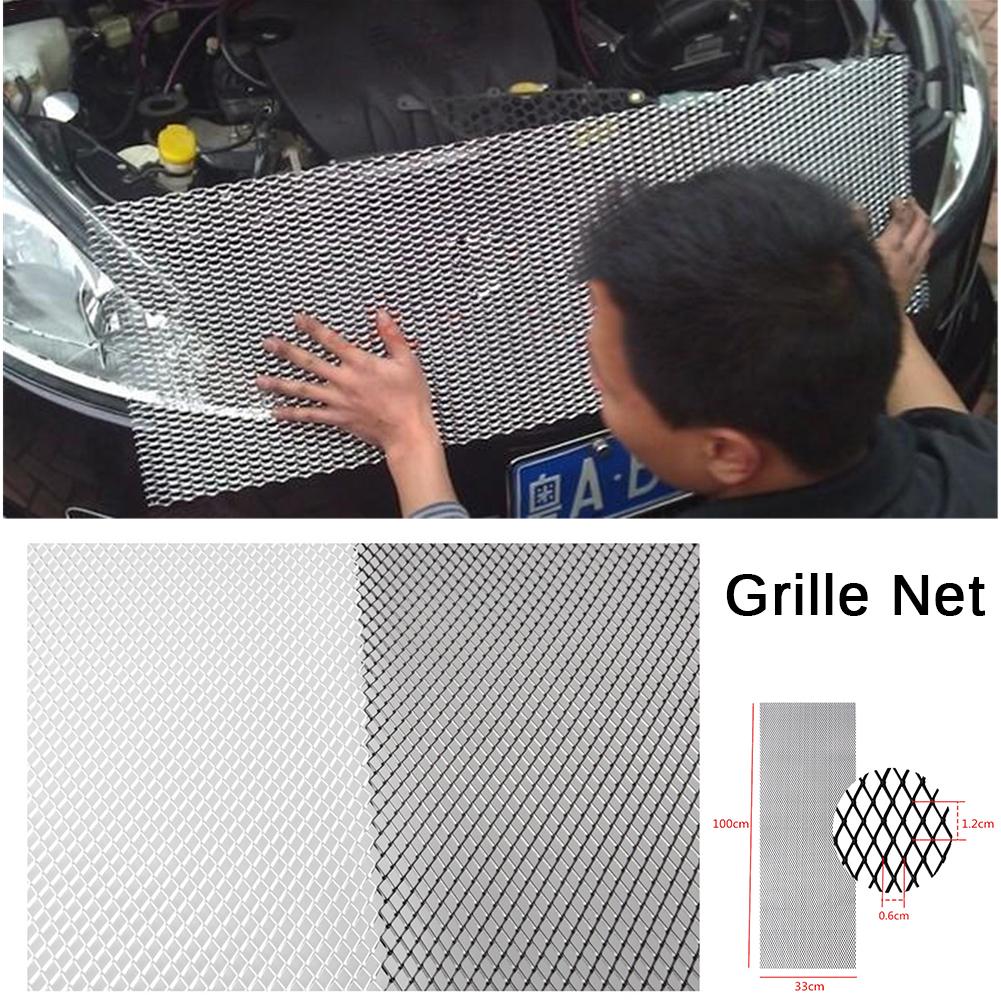 Universal aluminium bil fordon svart kaross galler nät mesh grill sektion biltillbehör ankomster