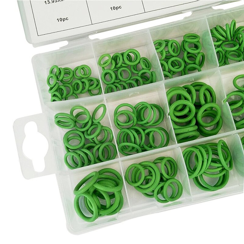 18 Maten 270Pcs Airconditioning O-ringen Auto Auto Reparatie Tools Rubber Airconditioning Koelmiddel Ring Sets Auto Gereedschap