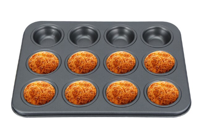 6/12 Cups Square Cupcake Pan Muffin Tray Cupcake Mold Muffin Pan Carbon Steel Baking Pan Non Stick Bakeware Biscuit Pan ZXH