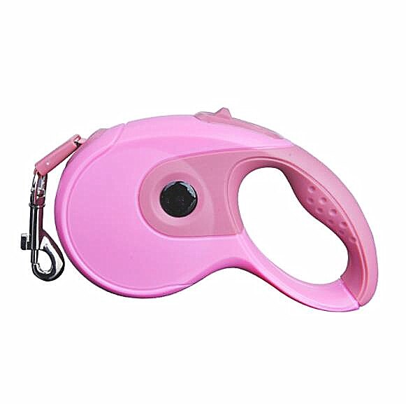 LeChong Pet Dog traction rope Automatic telescopic traction rope for pet Dogs Retractable dog rope leash Dog tractors: Pink / 3M