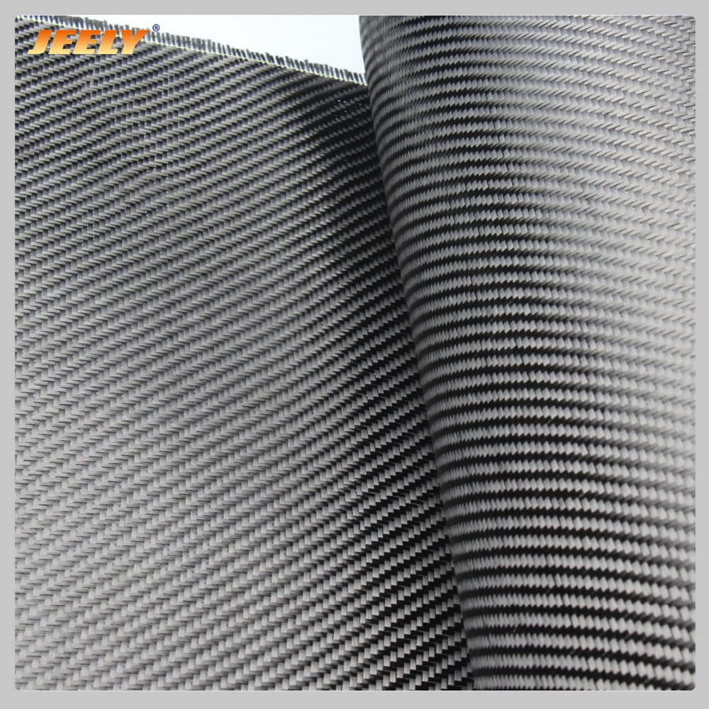 Jeely 3K 2/2 Carbon Fiber 45degree Twill Woven Fabric 200g/m2 0.28mm Thick Carbon Cloth for Car Spoiler Building 1m width