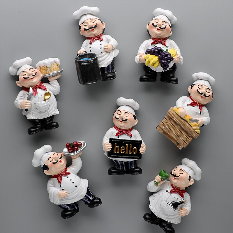 Restaurant Chef refrigerator pasted bread Master 3D fridge magnet magnetic refrigerator pasted hand-made collection Great Chefs