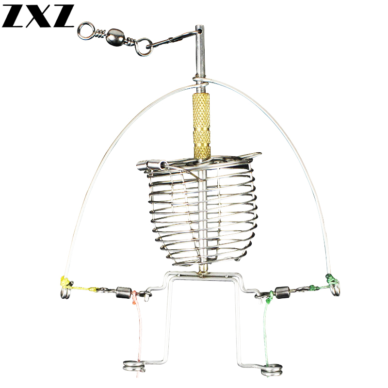 Automatic Feeder Fishing Hook at top speed, Easy Used Tool Fishing Tackle Accessory Launcher Trap Spring Cage Hooks