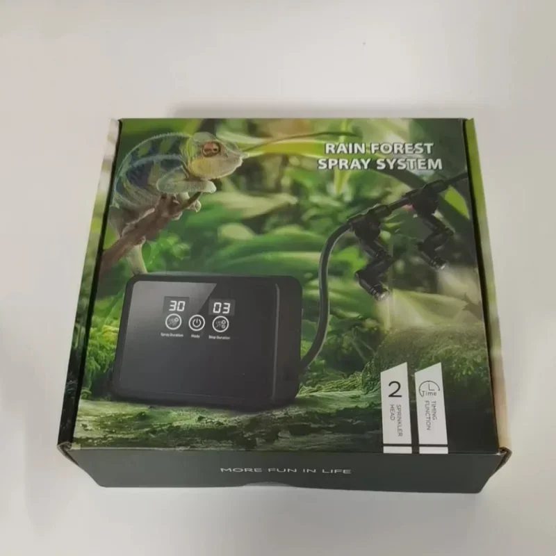 Reptil terrario niebla de pulverización Sistema de la selva tropical del tanque rociador niebla Kit con temporizador camaleón tanque humidificador con la pantalla táctil de Ajuste: with box