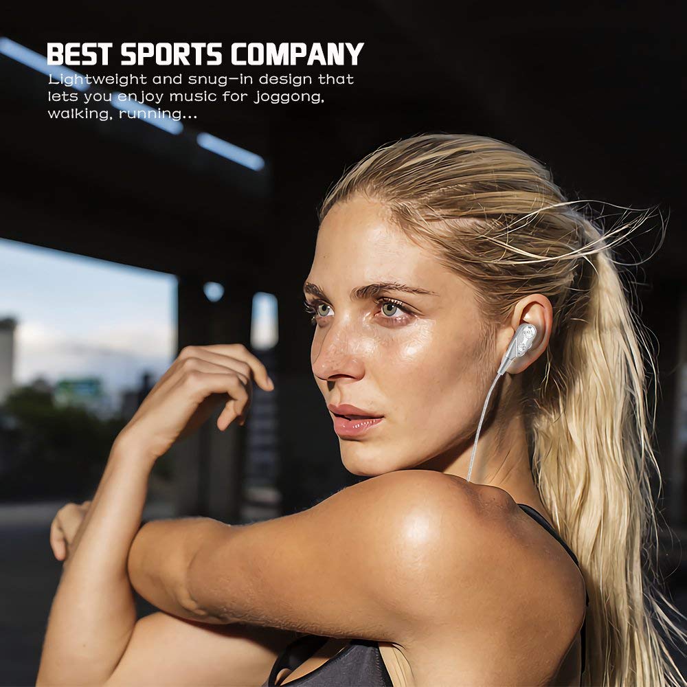 Podwójny napęd Stereo przewodowe słuchawki douszne słuchawki douszne słuchawki basowe dla IPhone 7 Samsung 3.5mm sportowy zestaw słuchawkowy do gier z mikrofonem