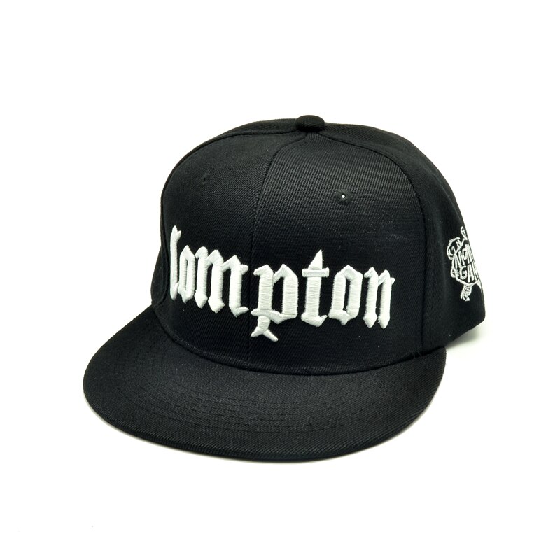 Compton-casquette de Baseball pour hommes et femmes, chapeau Snapback de sport, à lettres noires, Vintage, chapeau Gangsta Hip-hop