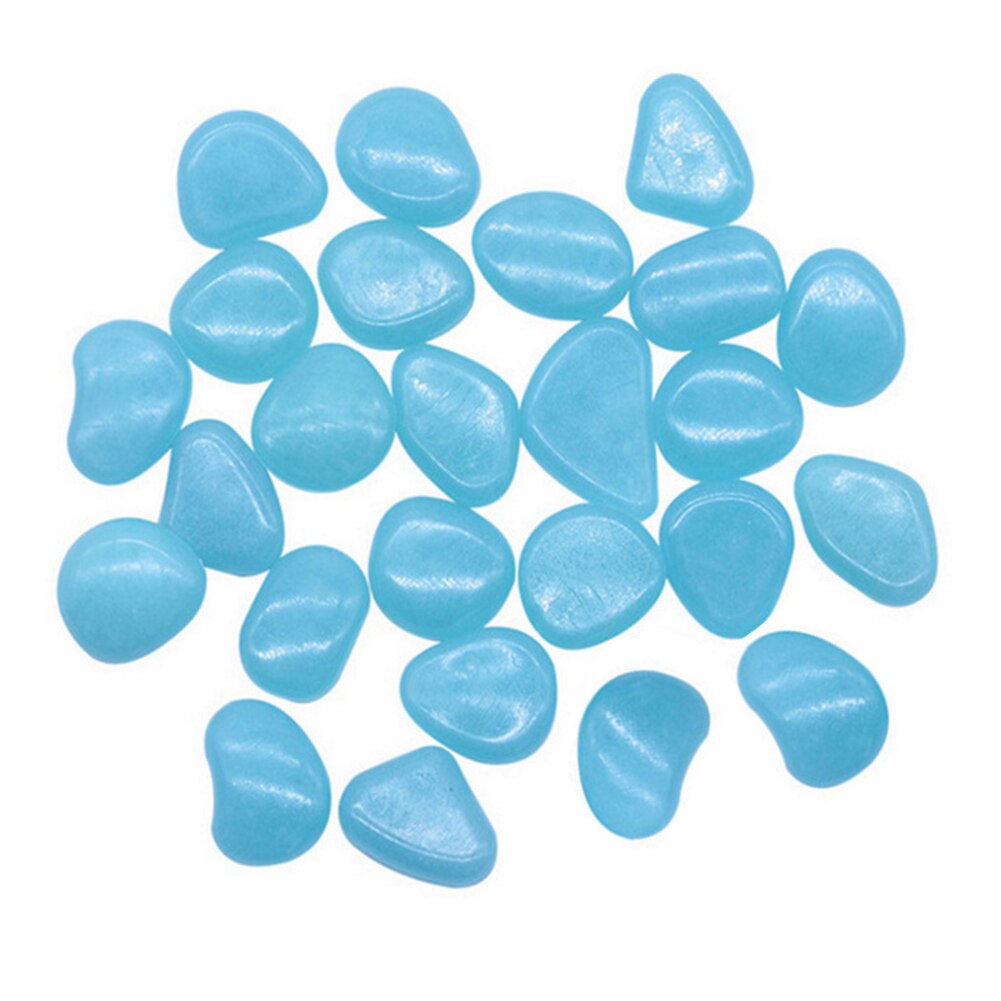 100pcs Luminous Cobblestones Pebbles Stones Glow in the Dark for Aquarium Fish Tank Gravel Decorations For Garden Yard: Blue