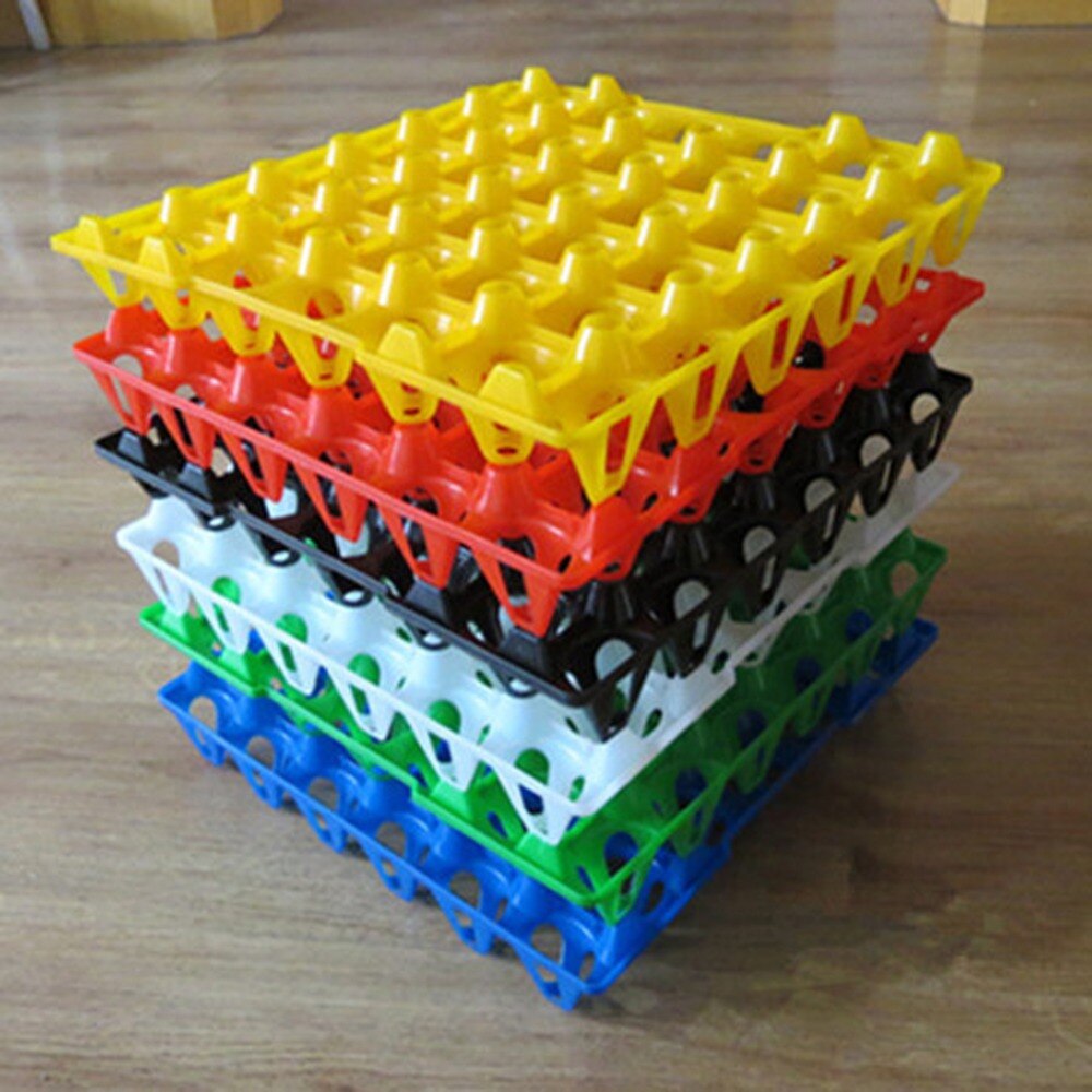 30 Eggs Capacity Commercial Chicken Farm Plastic Layer Egg Tray Turnover Transport Tool Poultry Equipment 29x29x5cm 2 Pcs