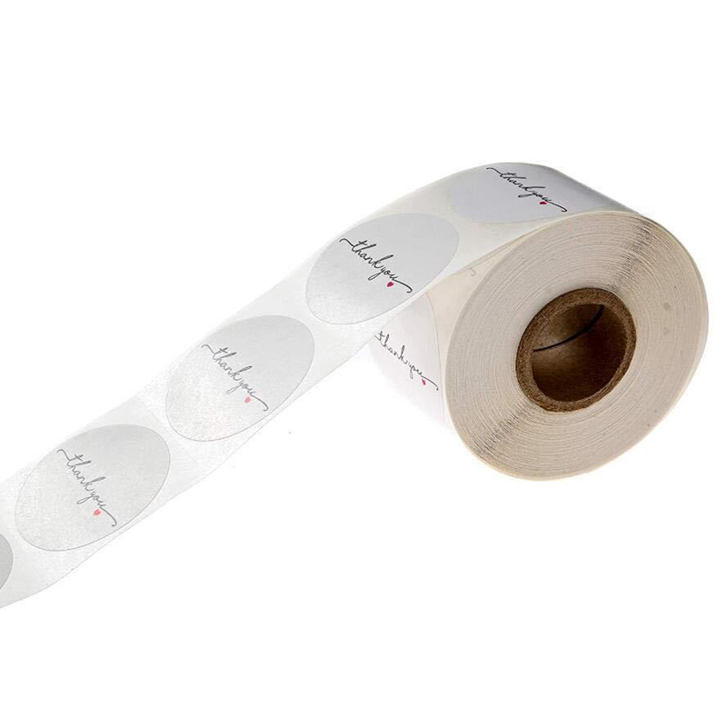 Etiqueta Adhesiva redonda de papel blanco para álbum de recortes, pegatina de agradecimiento de 1 pulgada, sello de sobre de boda, papelería hecha a mano, 50-500 Uds.
