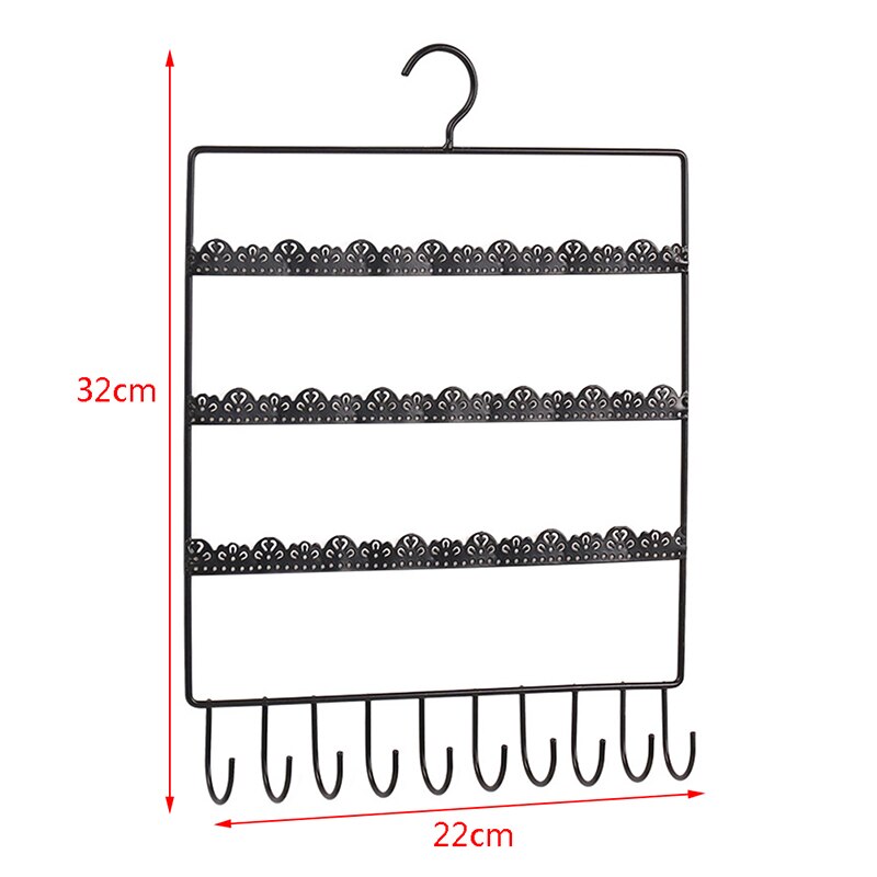 Estante de pared para exhibir pendientes, pulseras, collares, organizador de joyería, colgante, collar