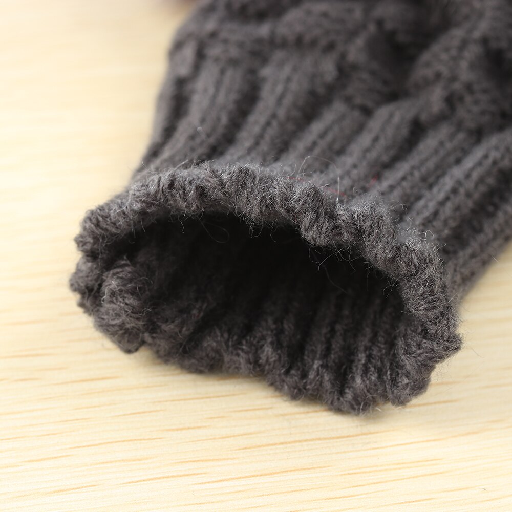 1 paar Wolle Mischung Faux Kaninchen Pelz Frauen Finger Handschuhe Gestrickte Häkeln Winter Dicke Handschuhe Warme Handschuhe Weibliche