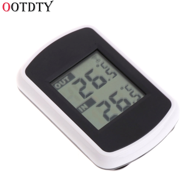 433 mhz omgivande trådlös väderstation lcd elektronisk digital termometer inomhus temperatursensor temperaturmätare