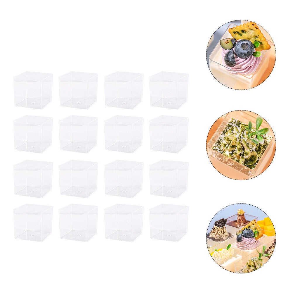 40 Pcs Transparant Mousse Cups Mousse Containers Pudding Cups Pudding Containers