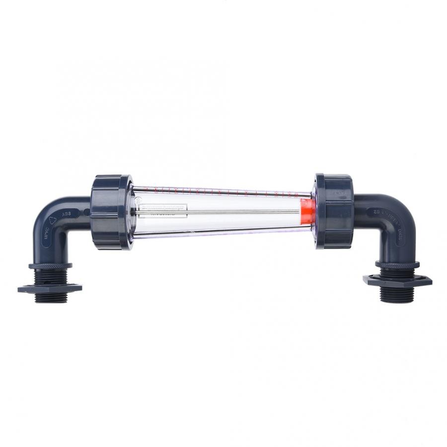 LZS-25W ABS Plastic Tube Type Liquid Flowmeter Waterflow Meter with Elbow Head 300-3000LPH Male Thread ZG3/4-NPT3/4