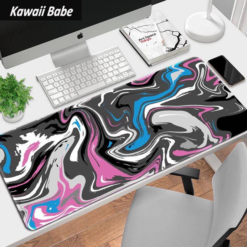 Abstract Fluid Pattern Laptop Mouse Mat Desk Pad Mouse Pad LARGE XLCreative Writing Desk Mat Deskpad Home Decor for Keyboard: G 300x800x2mm