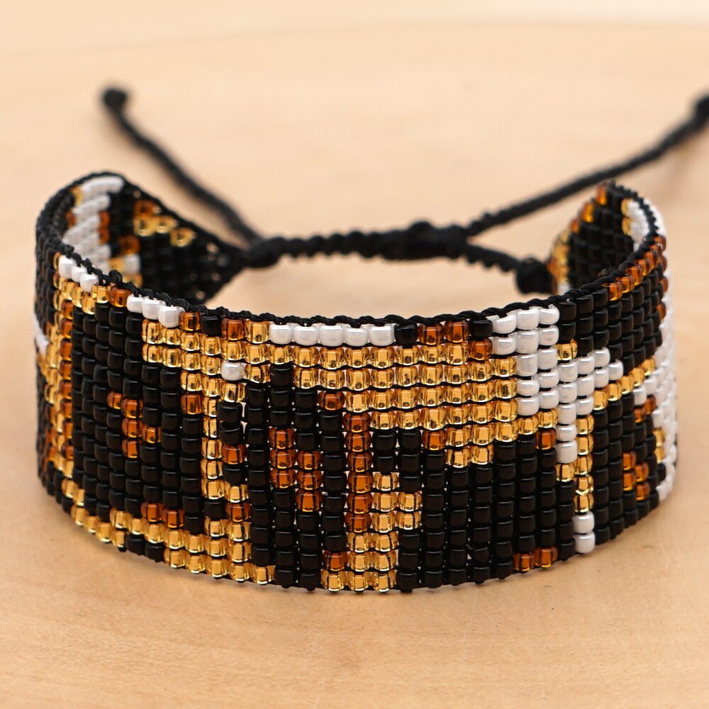 Europe and USA MIYUKI Bracelet Men Pulseras Mujer Moda Leopard Armband Bracelets Women Jewelry Shell Tassel Leopar Pattern: 3