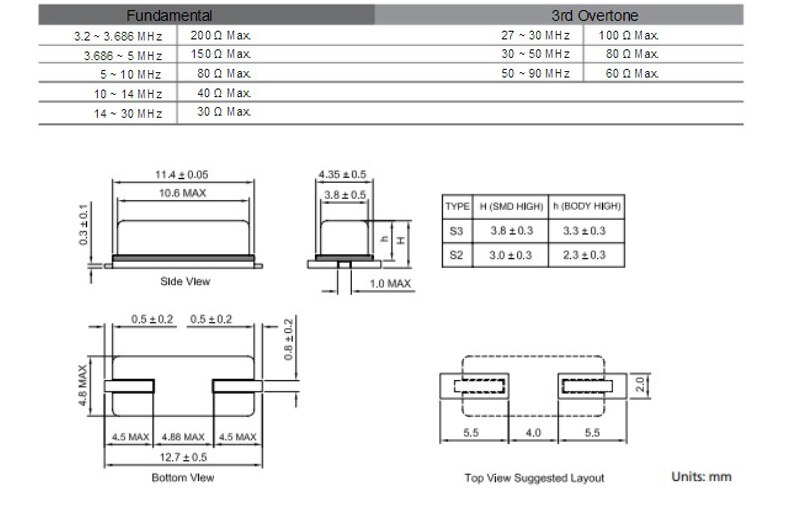 SMD 16M 16MHZ crystal oscillator SMD HC-49S passive crystal oscillator