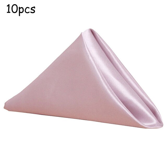 Plain Napkins Polyester Wedding Table Cloth Linen Fabric 6 colours Square: Pink