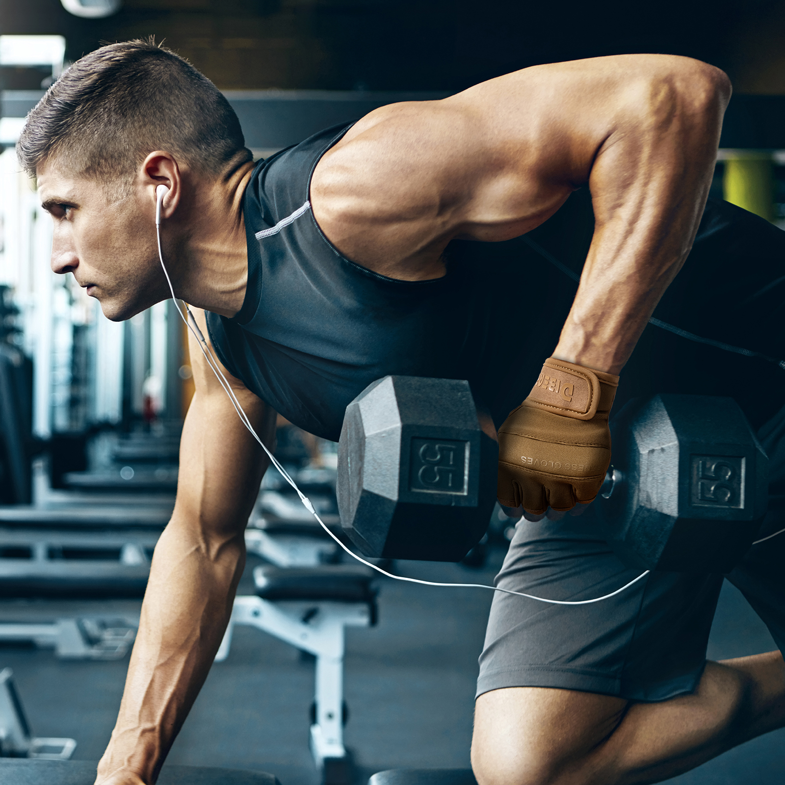 Bodybuilding Gymhandschoenen Gewichtheffen Halter Yoga Crossfit Workout Rijtraining Fitnesshandschoenen voor heren Dames