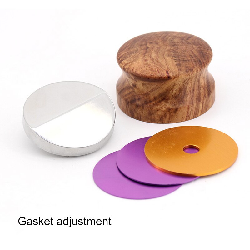 Kawa dystrybutor Espresso manipulować 58mm nierdzewny stal Kawa manipulować baza z drewniany uchwyt Kawa Leveler narzędzie C44