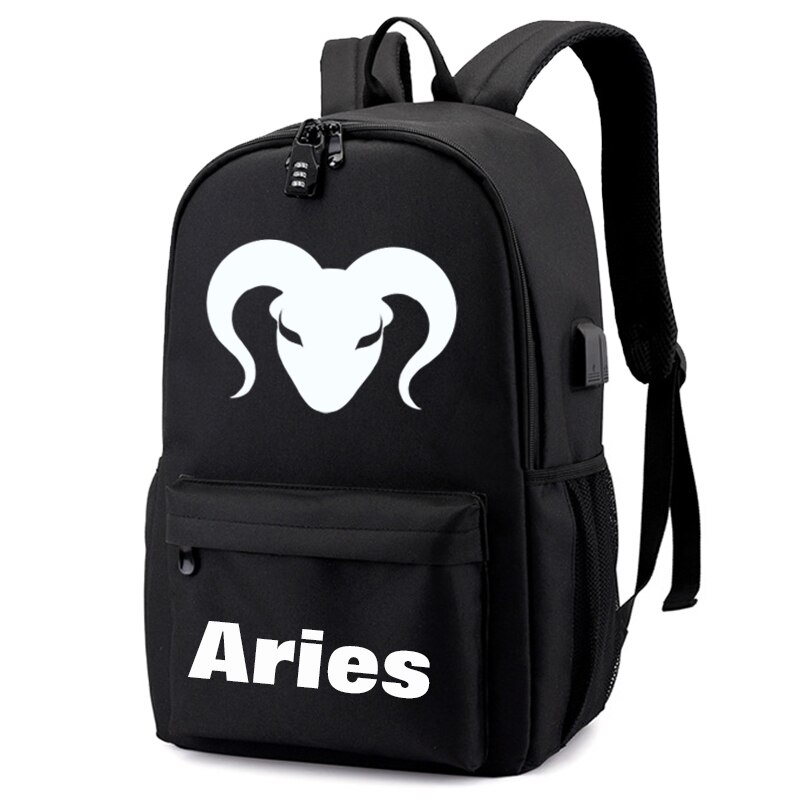Lumineux 12 zodiaque cartable Leo vierge Taurus Gemini scorpion sac à dos 12 Constellations garçons et filles sac à dos pour enfants