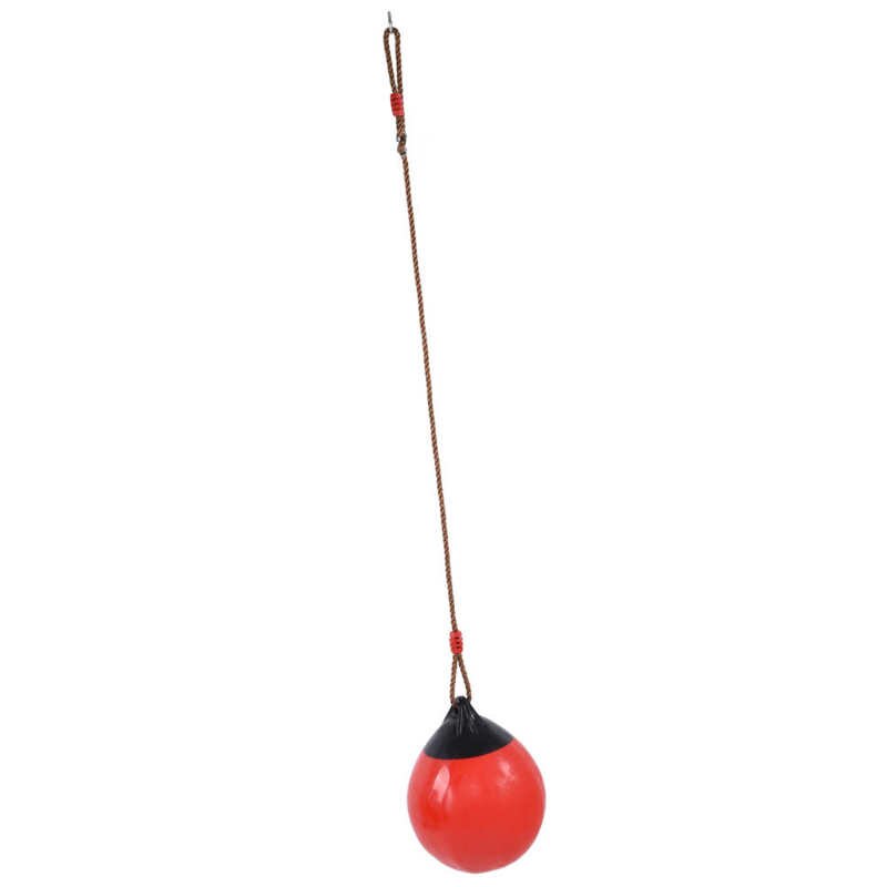 Siège de balançoire gonflable 29cm/11,4 pouces, petit ballon rouge avec chaîne à corde suspendue pour jardin intérieur et extérieur, jouets de Sport de plage