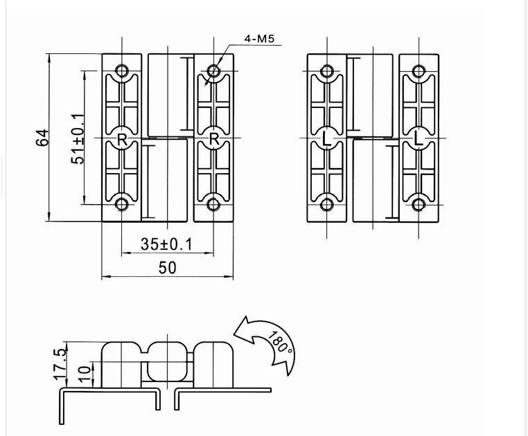 Industrielle schrank scharniere, CL203-3, Verknüpfungen und rechts Abnehmbare scharnier, Für Feuer//metallschrank, industrie scharnier