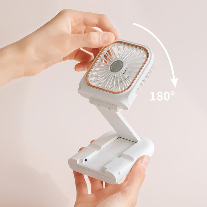 Mini ventilador de cuello con cuello Halter para niños, dispositivo de ventilación portátil con USB, manos libres, plegable, con carga Usb