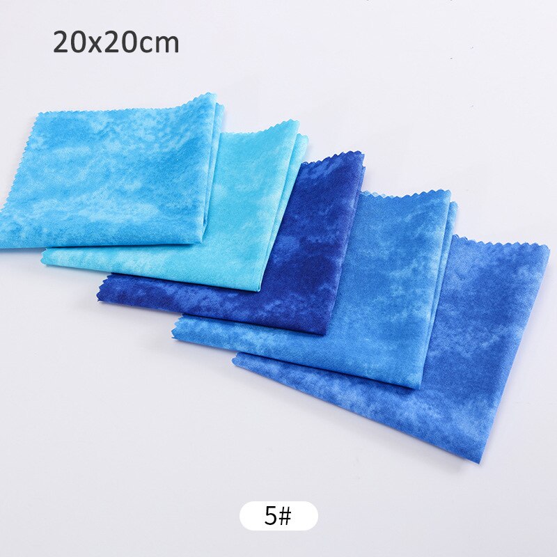 5 kpl/setti 20 x 20cm mukavaa puuvillakangasta monikäyttöinen kotitalouksiin tähtikuvioinen tilkkukangas pohjoismainen ompeluaskartelu: Sininen
