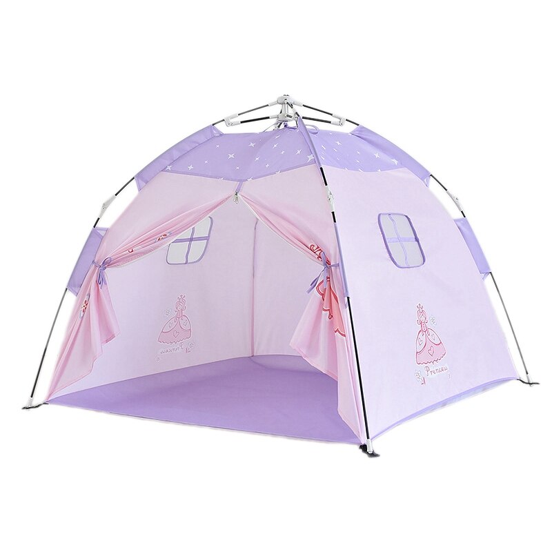 Portable Play Tent Toddler Indoor Playhouse Children Outdoor Garden Folding Tent House Castle -Up Tent for Kids: Pink
