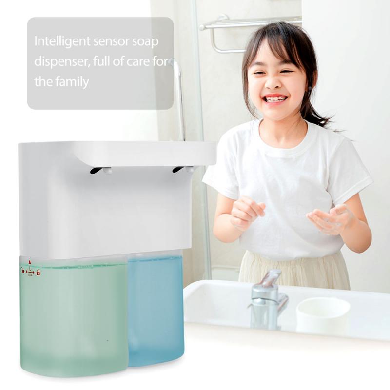 Double Hole Intelligent Sensor Soap Dispenser Wall-mounted Foam Washing Phone Automatic Liquid Soap Dispenser