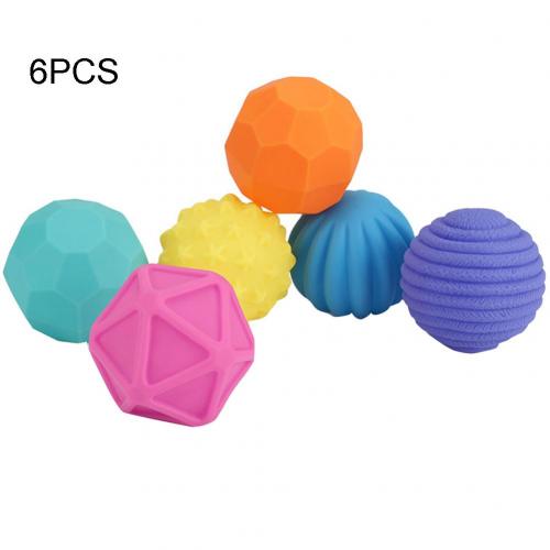 6Pcs Textured Multi Ball Set Multi Sensory Super Soft Develop Baby's Tactile Senses Toy Educational Early Rattle Activity Toys: Default Title