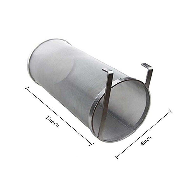 Stainless Steel Brew Beer Hop Mesh Filter Strainer with Hook Beer Brewing equipment inline filter distillation washable for bags: 10x25.5cm